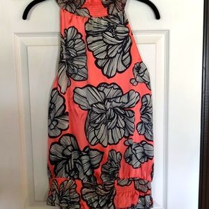 Flounce sleeveless blouse. Adorable!! Size Small